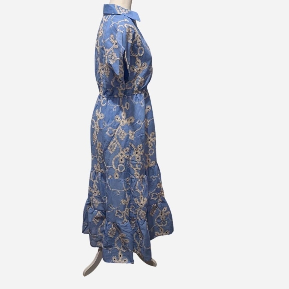 Sam Edelman Light Blue Floral Midi Dress - Picture 6 of 11